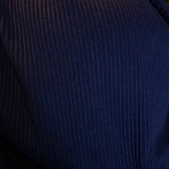 RACHEL Rachel Roy Ribbed One-Shoulder One-Piece Swimsuit Blue NWT - Picture 3 of 4